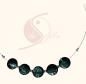 Preview: Collier Serafinit – 5 Coins à 16 mm & Silber, 45–50 cm verstellbar